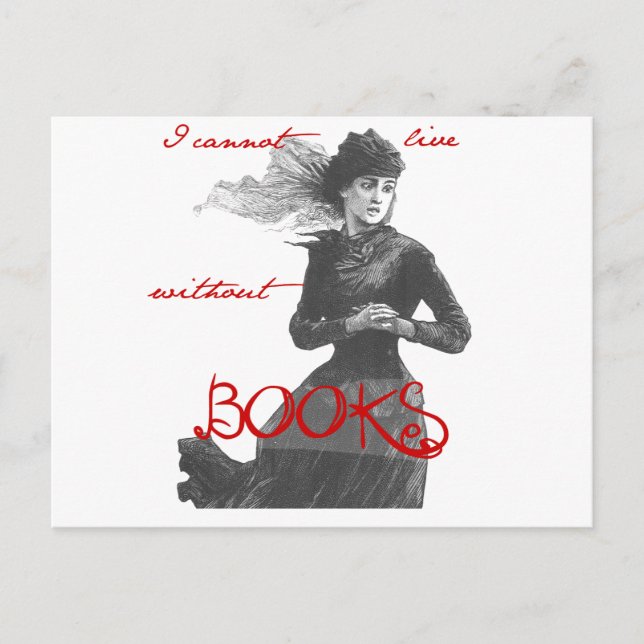 Jag kan inte leva utan Bokar Vykort (Framsida)