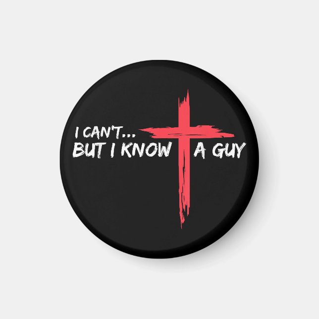 Jag kan inte, men jag känner en kille Jesus Kor Fu Magnet (Framsidan)