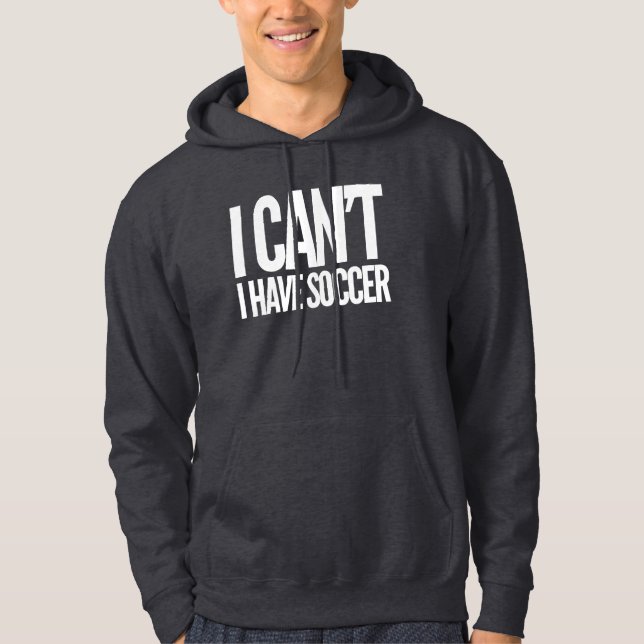 Jag kan inte mig ha fotbollpassion och rusa in hoodie (Framsida)