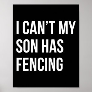 Jag kan inte min son har fadderande Mamma Pappa Poster