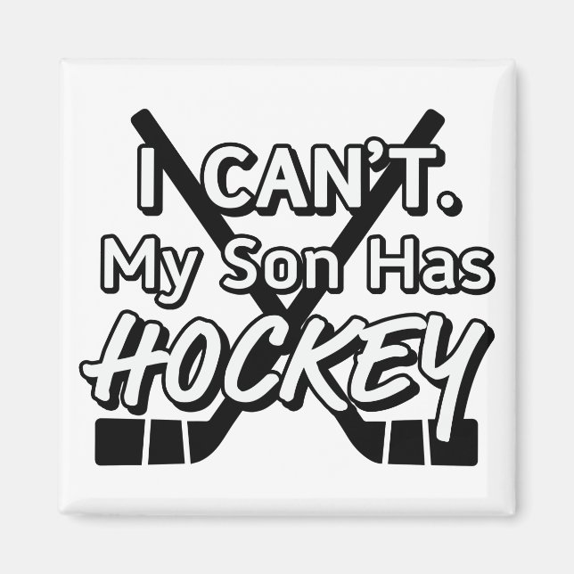 Jag kan inte. Min son har Hockey Magnet (Framsidan)