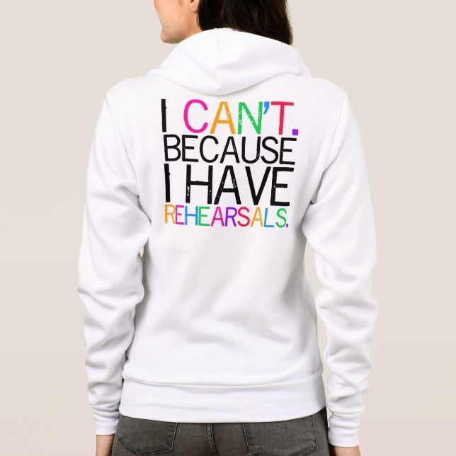 Jag kan inte (Multi-Färg) kvinnors hoodie T Shirt (Baksida)