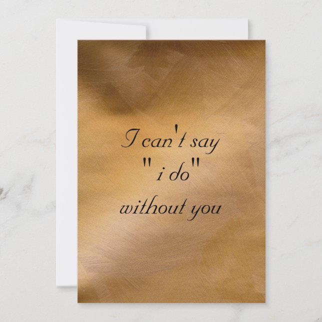 Jag kan inte något att säga mig göra utan dig inbjudningar (Framsida)