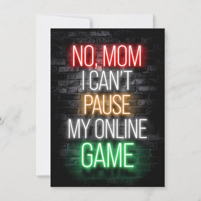 Jag kan inte pausa min Online spel Inbjudningar (Framsida)