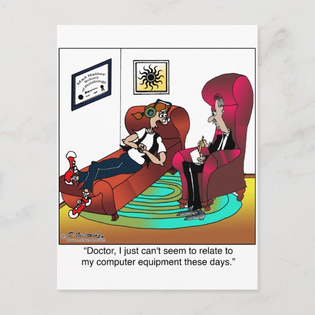 Jag kan inte relatera till den här datorn vykort (Framsida)