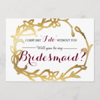 Jag kan inte säga "jag gör" utan dig | Bridesmaid