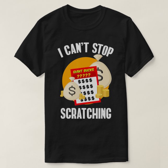 Jag kan inte sluta att skrapa av utfyllnadsmateria t shirt (Design framsida)