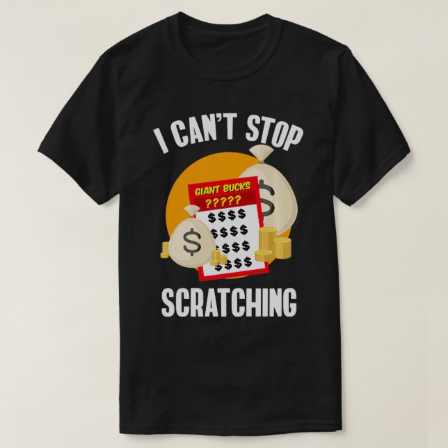 Jag kan inte sluta att skrapa av utfyllnadsmateria t shirt (Design framsida)