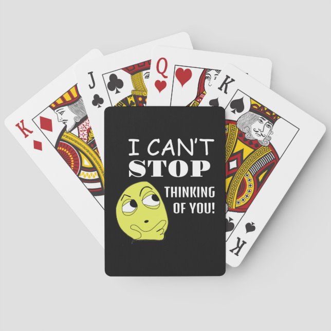 Jag kan inte sluta tänka på dig casinokort (Baksidan)