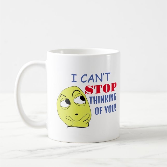 Jag kan inte sluta tänka på dig kaffemugg (Vänster)