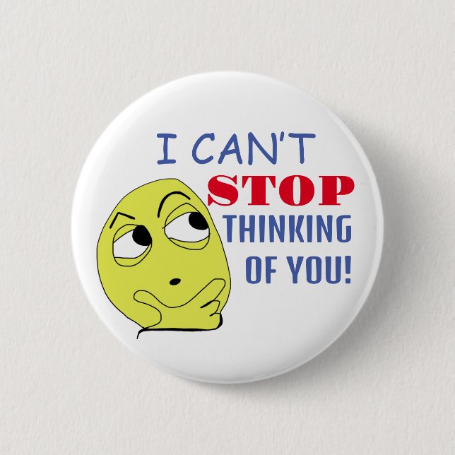 Jag kan inte sluta tänka på dig knapp (Framsida)