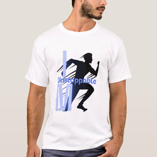 Jag kan inte stoppa Silhouette Motivational T Shirt (Framsida)