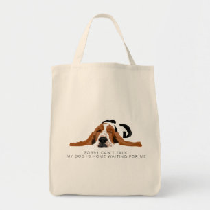 Jag kan inte tala Bassethund Tygkasse