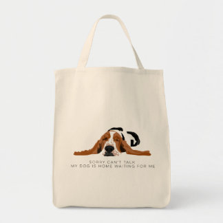 Jag kan inte tala Bassethund Tygkasse