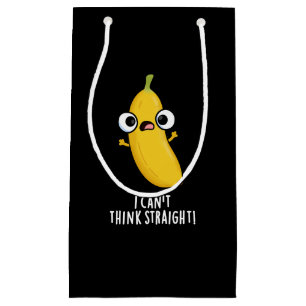 Jag kan inte Tänka Rak Funny Banana Pun Mörk BG