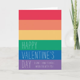 Jag kan inte Tänka Rak | HGBTQ Rainbow Valentine Helgkort