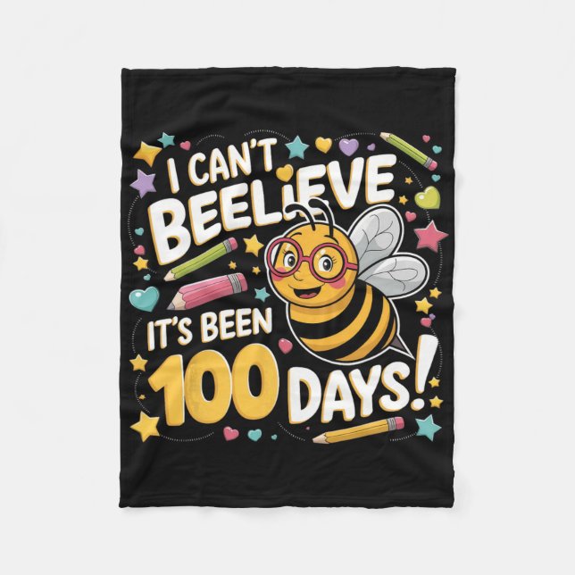 Jag Kan Inte Tro Att Det Har Gått 100 Dagar Rolig  Fleecefilt (Framsidan)