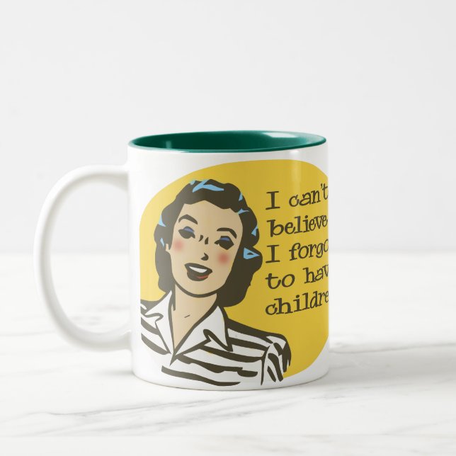 Jag kan inte tro mig glömde att ha barn Två-Tonad mugg (Vänster)