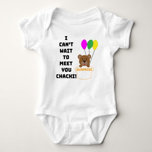 JAG KAN INTE VÄNTA PÅ ATT MÖTA DIG CHACHI BABY ANN T SHIRT (Framsida)