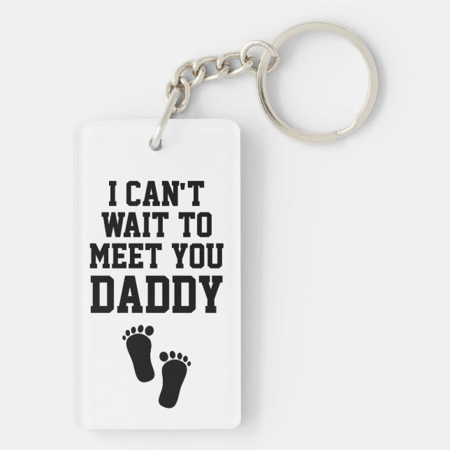 Jag kan inte vänta på att träffa pappa Keychain (Baksidan)