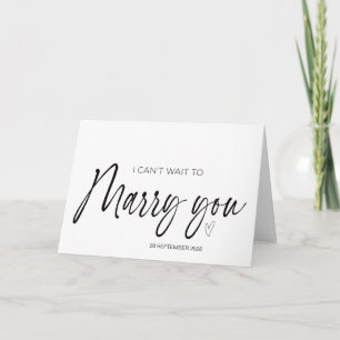 Jag kan inte vänta till Marry You Bröllop Bride ti Kort