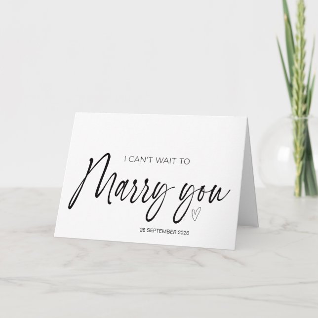 Jag kan inte vänta till Marry You Bröllop Bride ti Kort (Framsida)