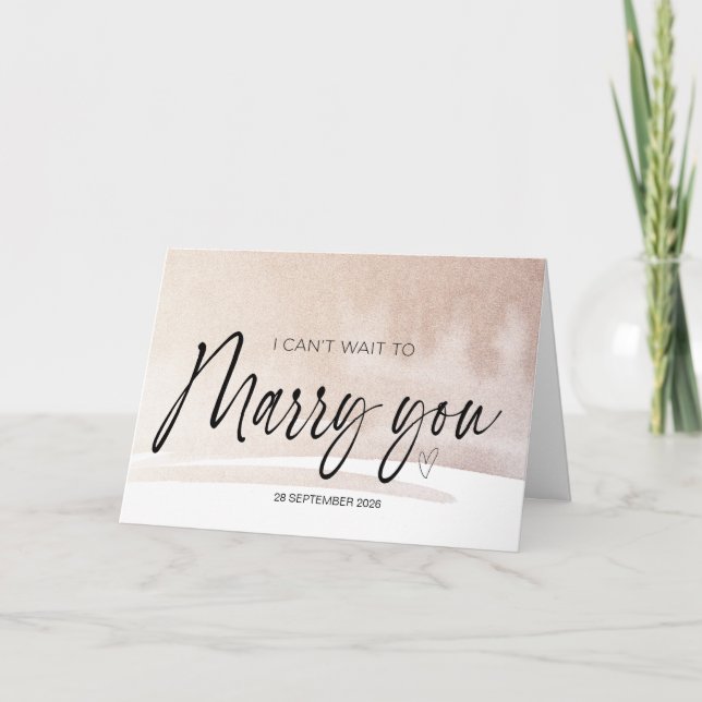 Jag kan inte vänta till Marry You Bröllop Bride ti Kort (Framsida)
