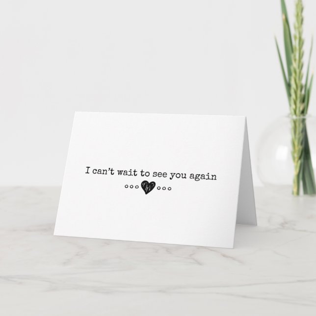 Jag kan inte vänta tills vi ses igen kort (Framsida)