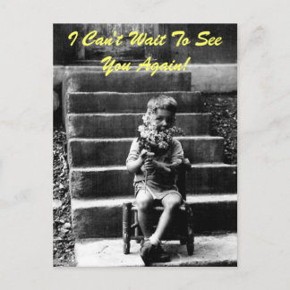 Jag kan inte vänta tills vi ses igen! vykort