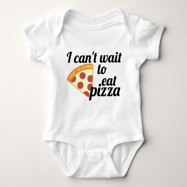 Jag kan inte väntan att äta pizza t shirt (Framsida)