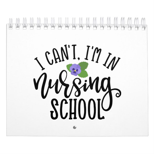 Jag kan inte vara på sjuksköterskeskola kalender (Omslag)