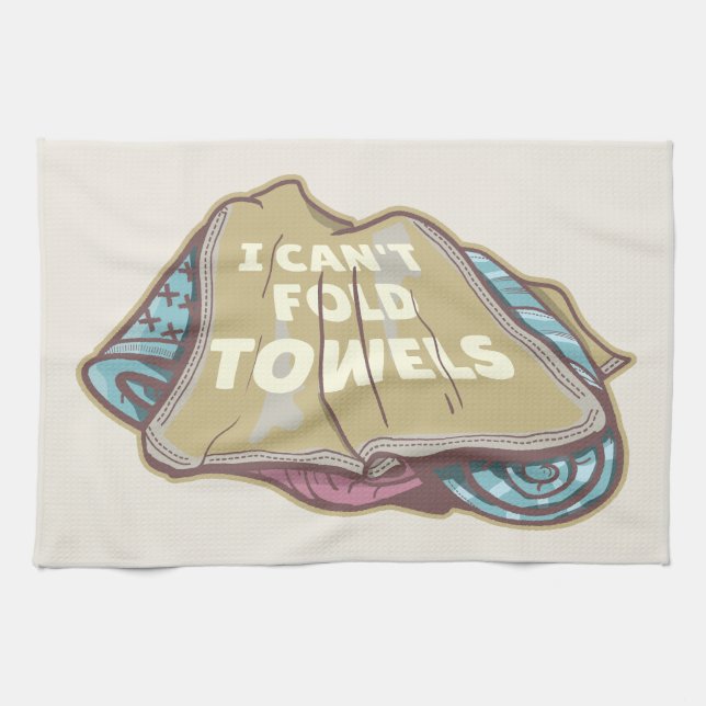 Jag kan inte vika handdukar lustiga tvätt dag (Horisontell)