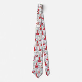 Jag kan kämpa mot cancer Tie med röd svart vit des Slips