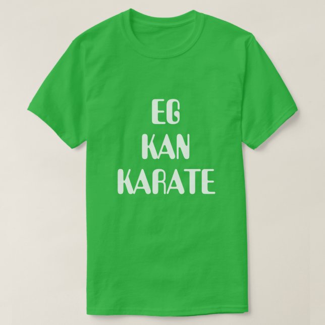 Jag kan karate i norsk grön tröja (Design framsida)