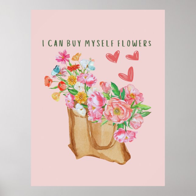 Jag kan köpa mina blommor poster (Framsidan)