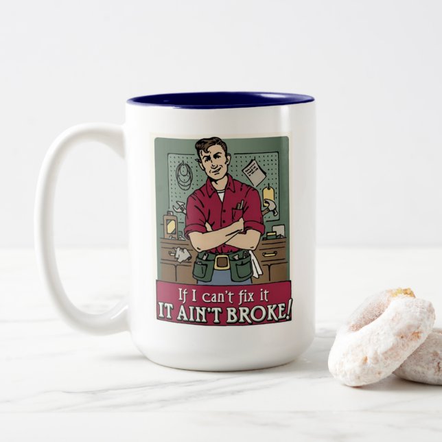 Jag kan laga den Två-Tonad mugg (Med munk)