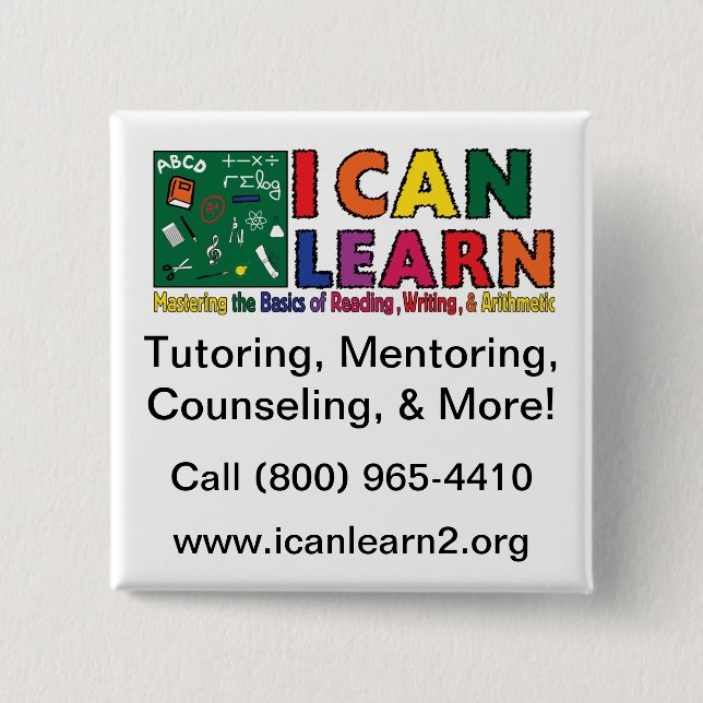 Jag kan lära kvadrerar knäppas knapp (Framsida)