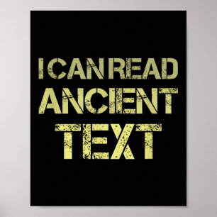 Jag kan läsa antikens text poster