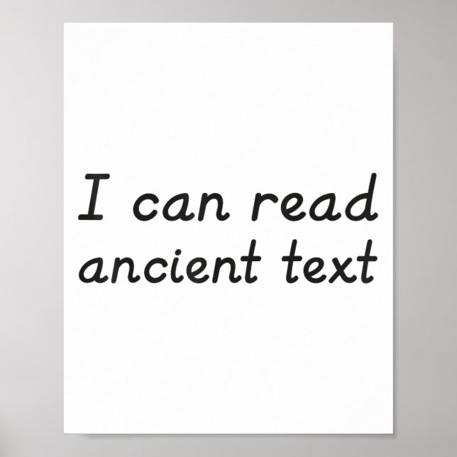 Jag kan läsa antikens text poster (Framsidan)
