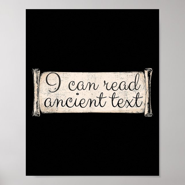 Jag kan läsa text från antika texter, roterande sk poster (Framsidan)