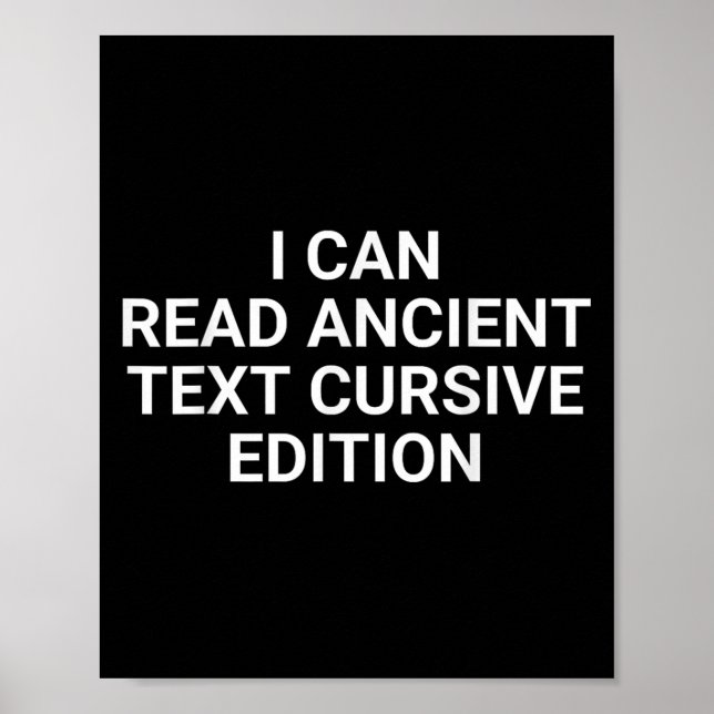 Jag kan läsa textkursiv utgåva från antikens numme poster (Framsidan)