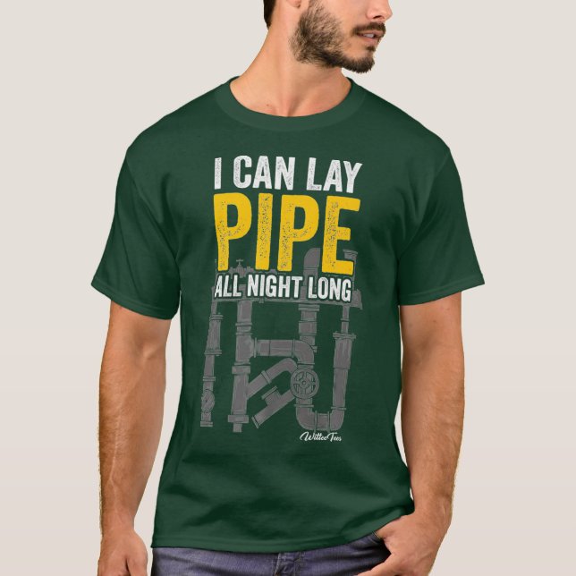 Jag kan Ljuga Pipe hela natten, Långverkande Pumbe T Shirt (Framsida)