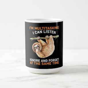 Jag kan lyssna på Ignorera och glömma multitaski Kaffemugg