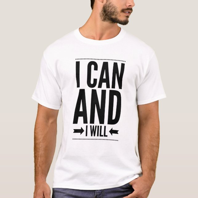 JAG KAN OCH JAG KOMMER ATT T-Shirt (Framsida)