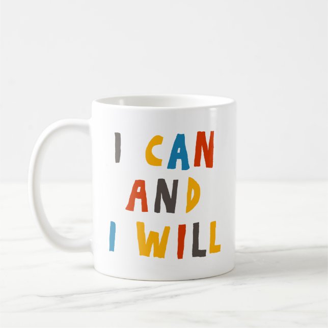 Jag kan och kommer att kaffemugg (Vänster)