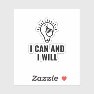 Jag kan och kommer att klistermärken