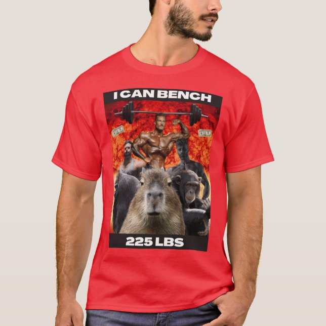 Jag Kan Pressa 100 Kilo Roligt T Shirt (Framsida)
