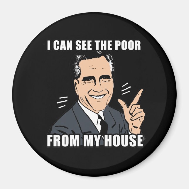 Jag kan se de fattiga från mitt hus magnet (Framsidan)