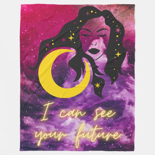 "Jag kan se din framtid" Galaxy Fleecefilt (Framsidan)