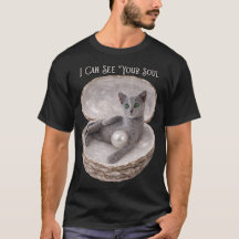 Jag Kan Se Din Själ Rolig Rysk Blå Kattdesign